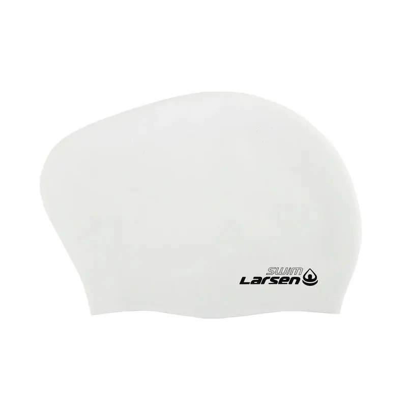 Шапочка для плавания Larsen для длинных волос LC-SC804 белая от магазина Супер Спорт