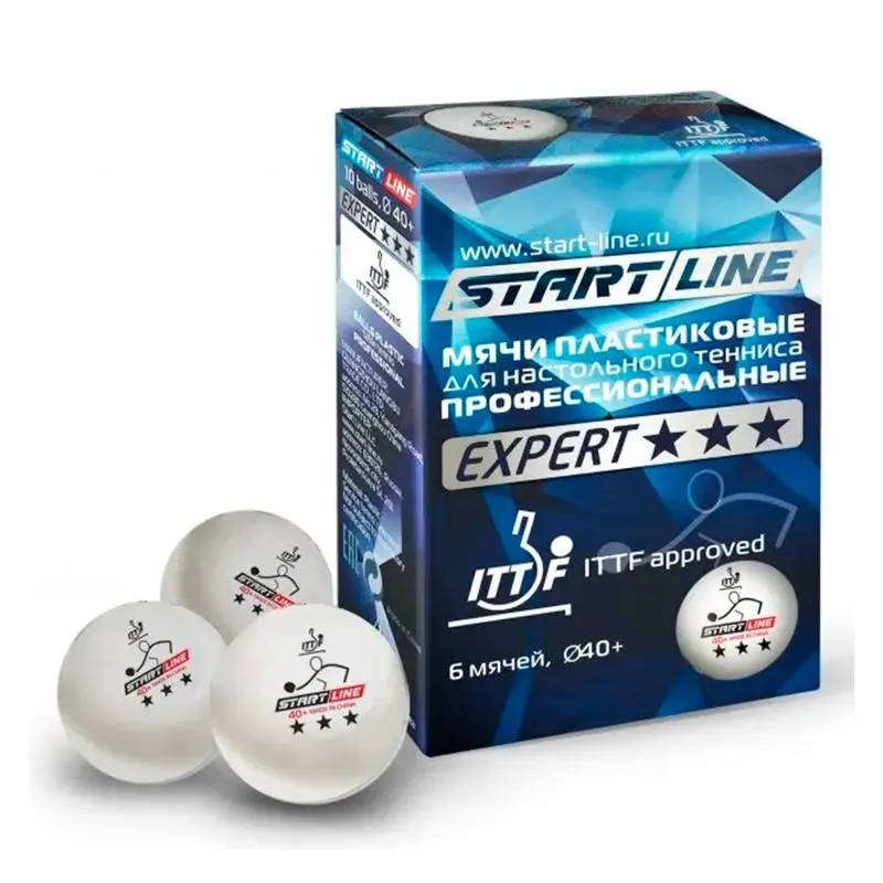 Мяч для настольного тенниса Start line Expert V40+3*(6шт белый) от магазина Супер Спорт