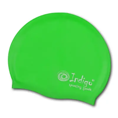 картинка Шапочка для плавания INDIGO силикон салатовый 111SC 