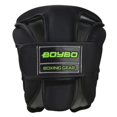 картинка Шлем боксерский BoyBo B-series черно-зеленый 