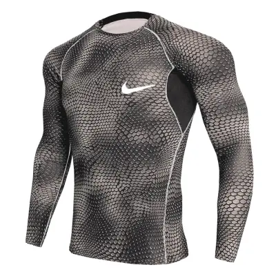 картинка Рашгард Nike мужской серый 